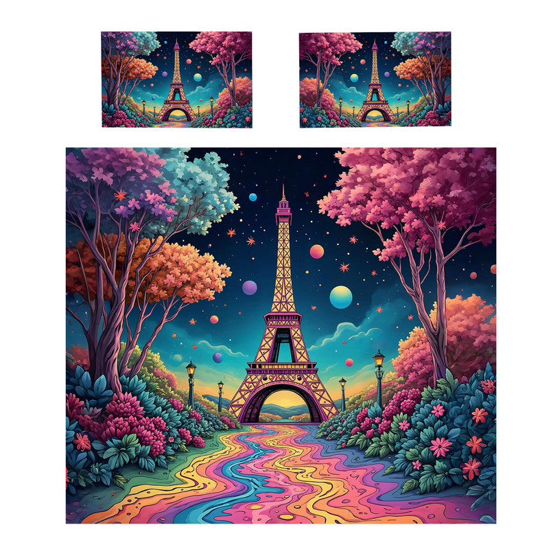 Eiffel in Bloom Duvet Cover Set