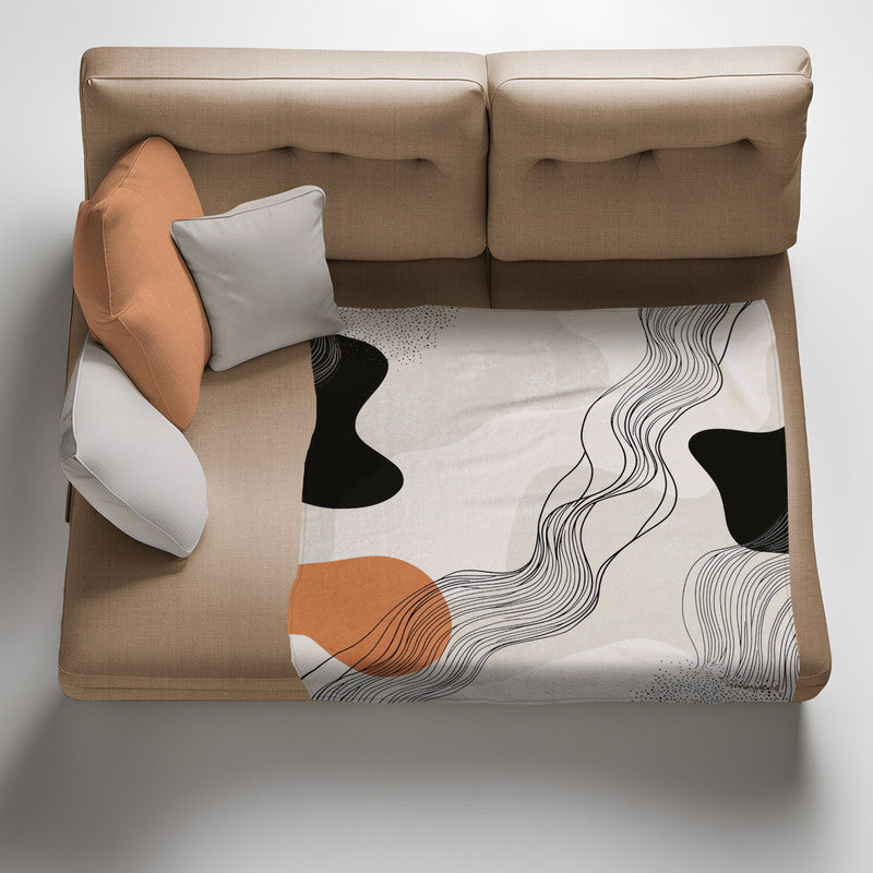 Elegant Abstract Light Weight Fleece Blanket by Wikus Schalkwyk