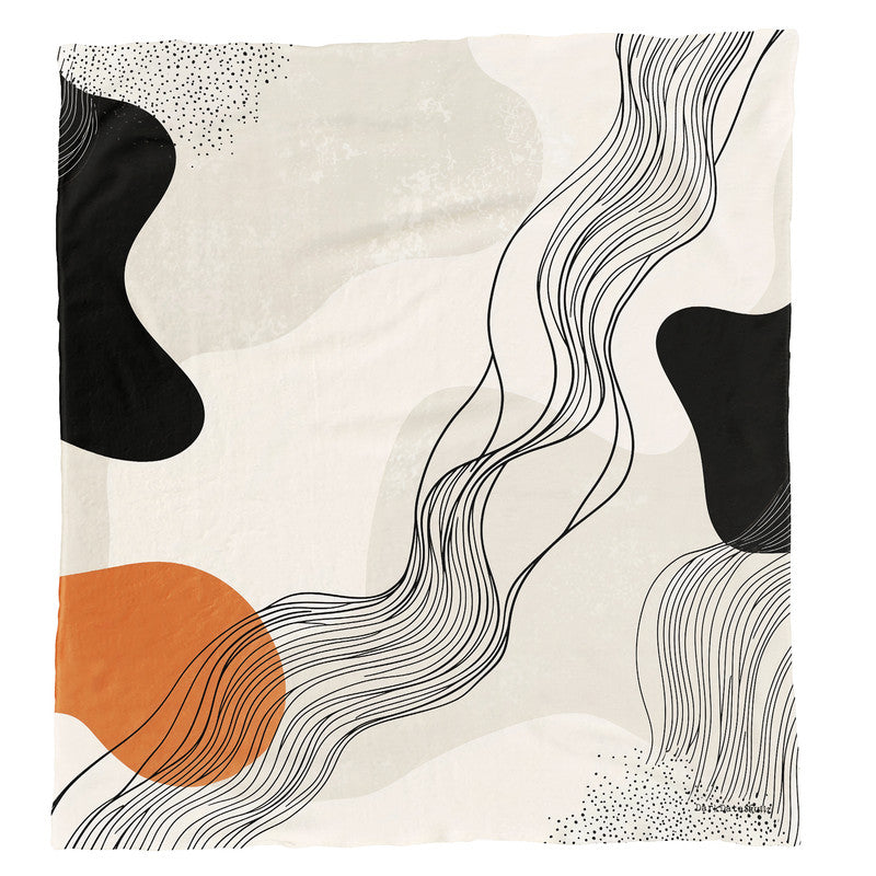Elegant Abstract Light Weight Fleece Blanket by Wikus Schalkwyk