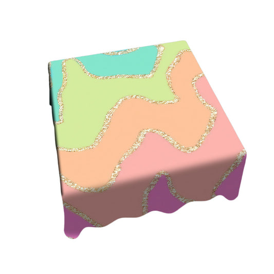 Elegant Flow Square Tablecloth