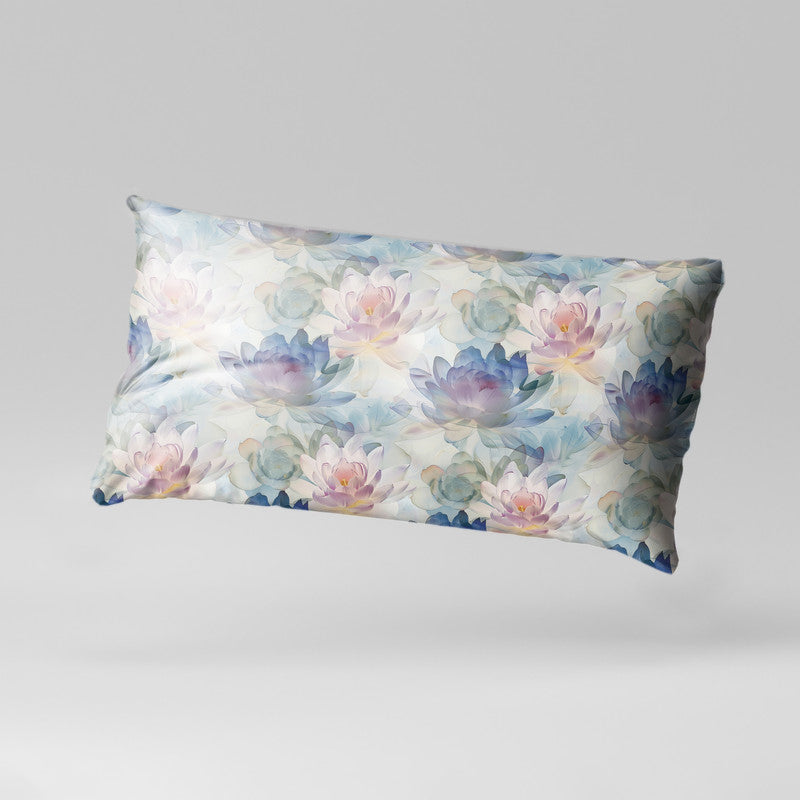 Elegant Waterlilies Oblong Luxury Scatter