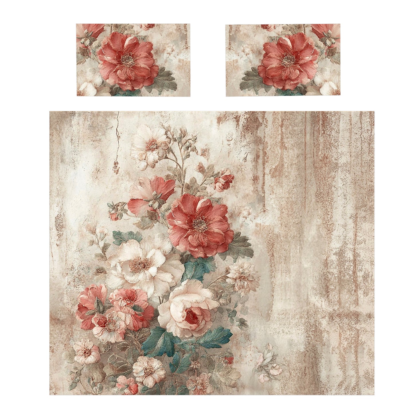 Elegant Flowers Duvet Cover Set