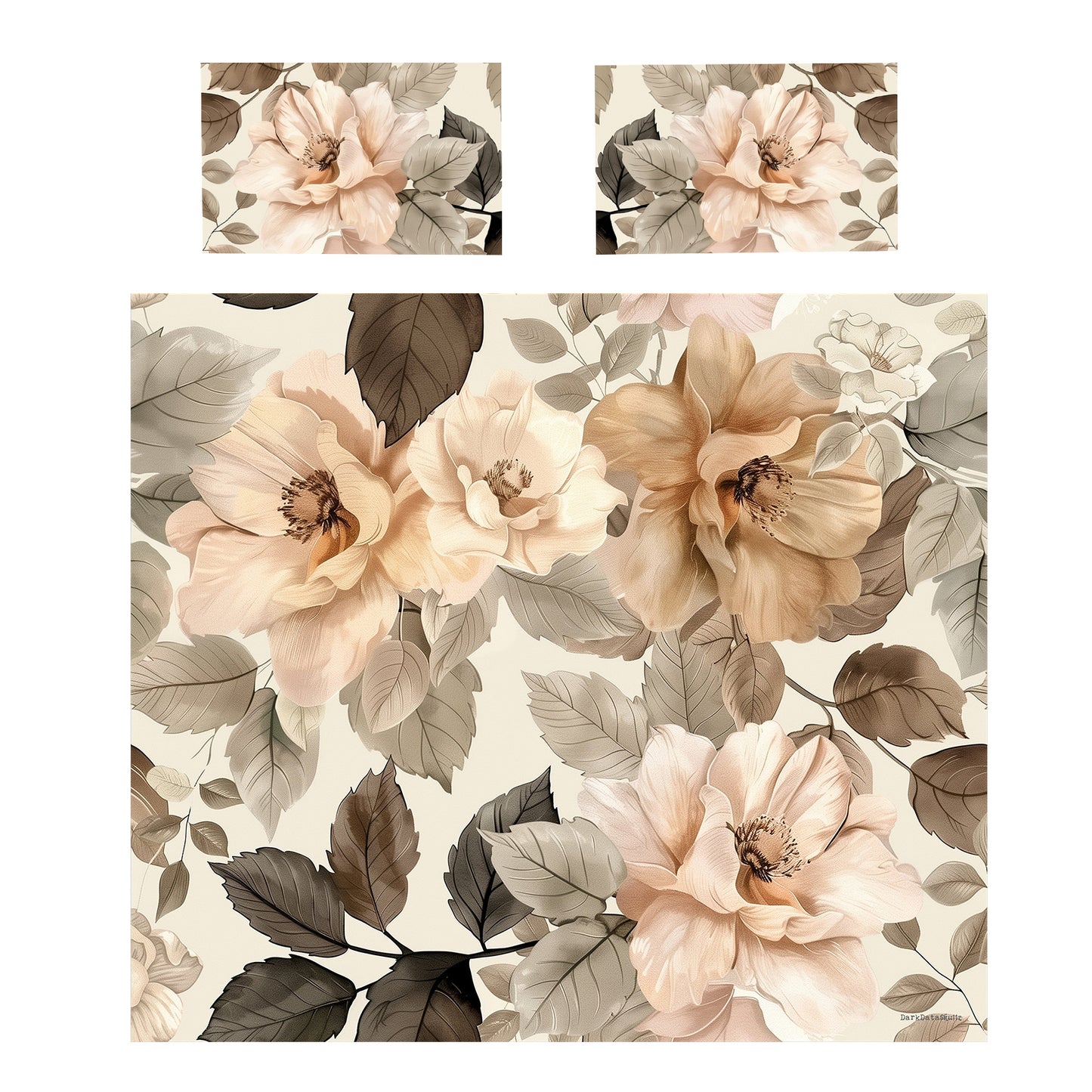 Elegant Romantic Florals Duvet Cover Set by Wikus Schalkwyk