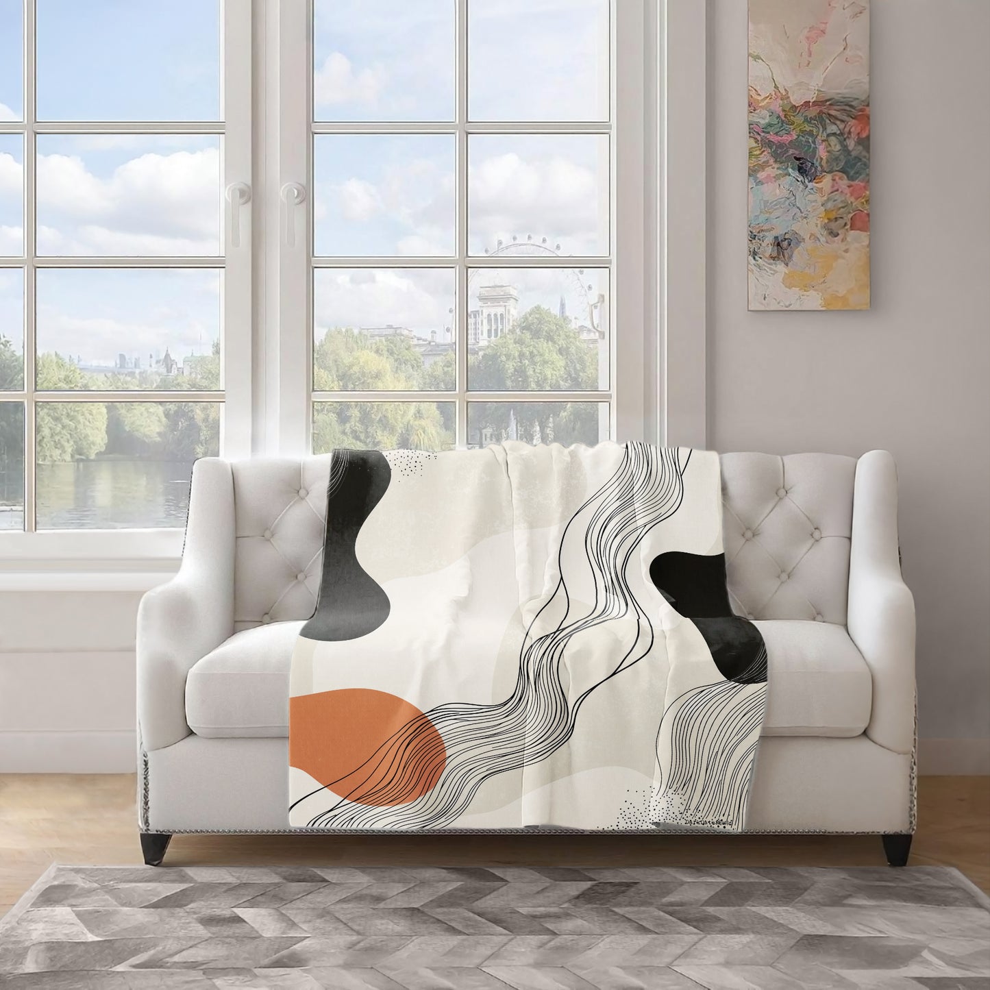 Elegant Abstract Light Weight Fleece Blanket by Wikus Schalkwyk