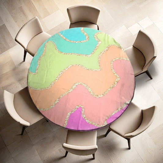 Elegant Flow Round Tablecloth