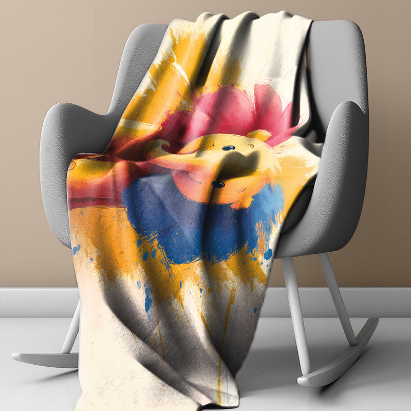 Elephant Light Weight Fleece Blanket by Wikus Schalkwyk