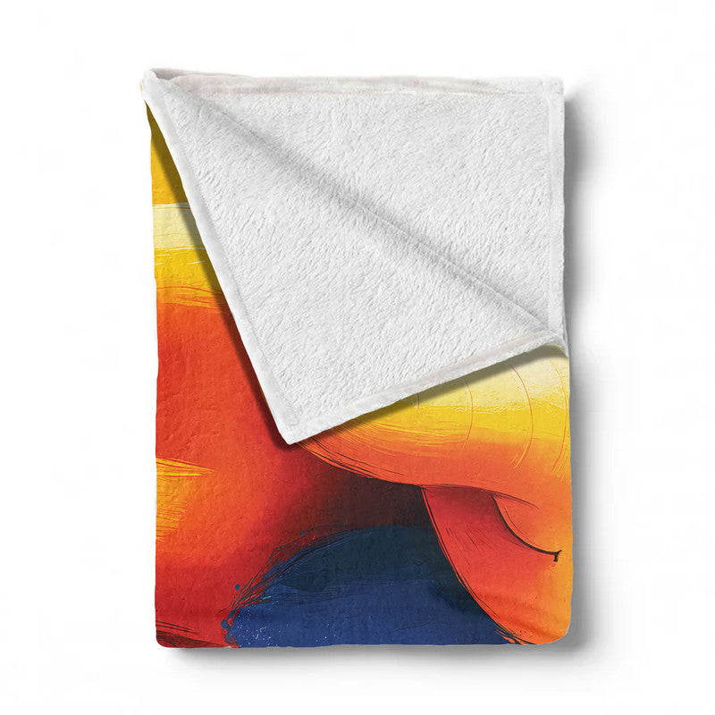 Elephant Light Weight Fleece Blanket by Wikus Schalkwyk