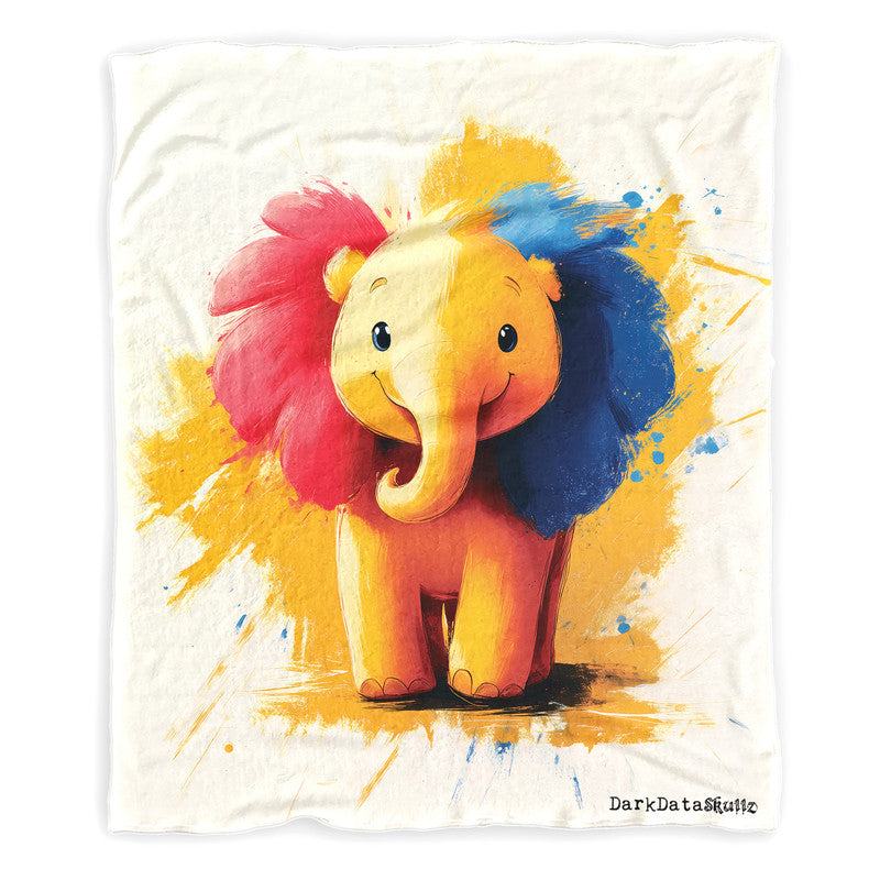Elephant Minky Blanket by Wikus Schalkwyk