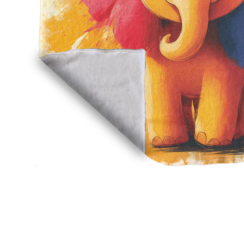 Elephant Minky Blanket by Wikus Schalkwyk