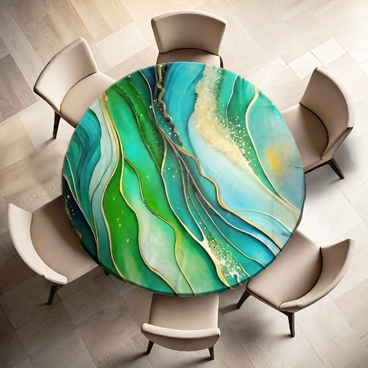 Elven Marble Round Tablecloth