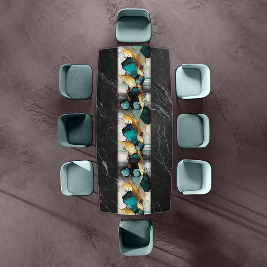 Emerald and Gold Table Runner