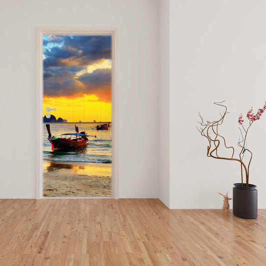 End of Day Door Decoupage