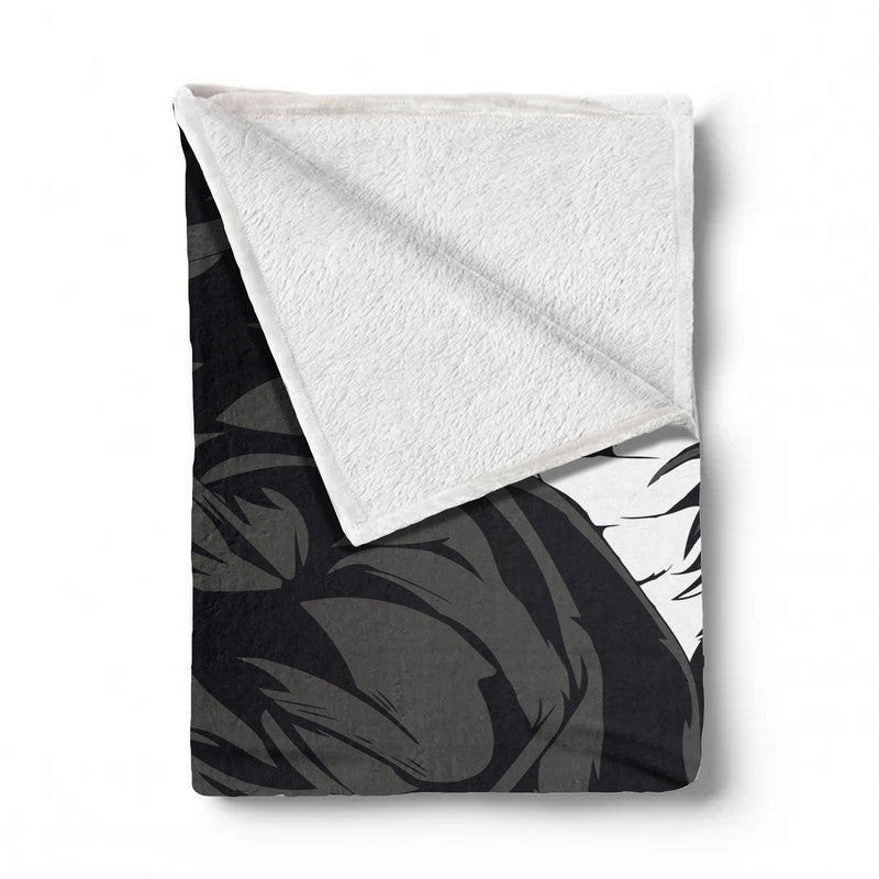 Eren Attack On Titan Red Light Weight Fleece Blanket