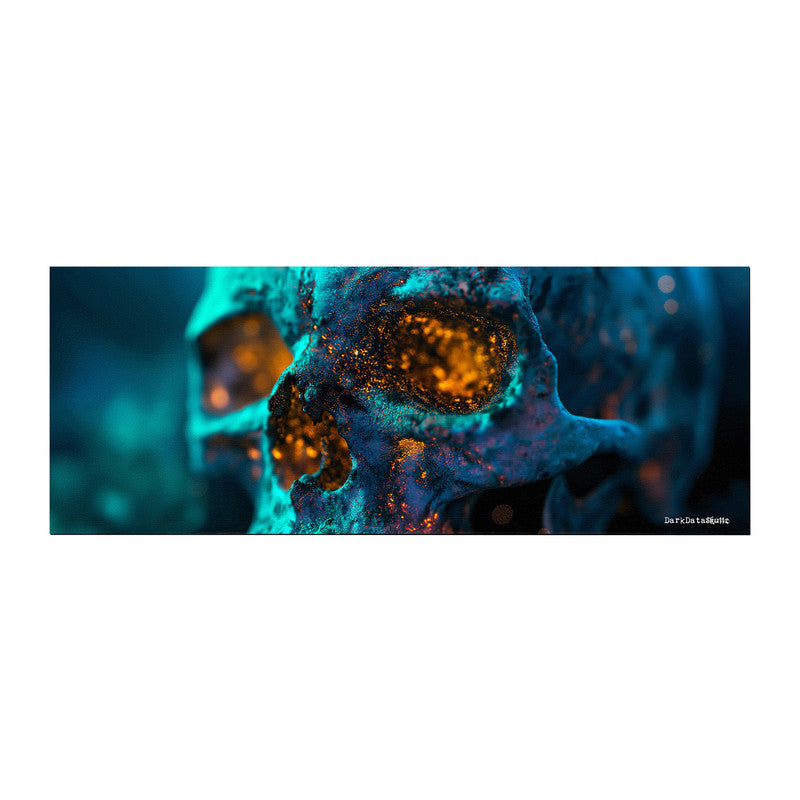 Ethereal Blue Skull Large Desk Pad by Wikus Schalkwyk