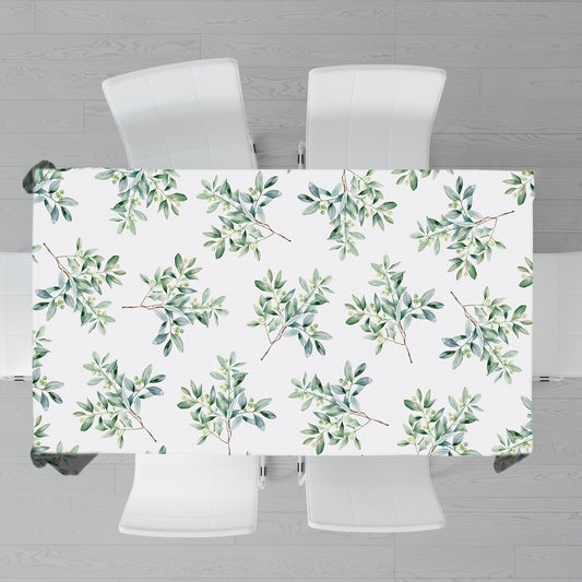 Eucalyptus on White Rectangle Tablecloth by Mark van Vuuren