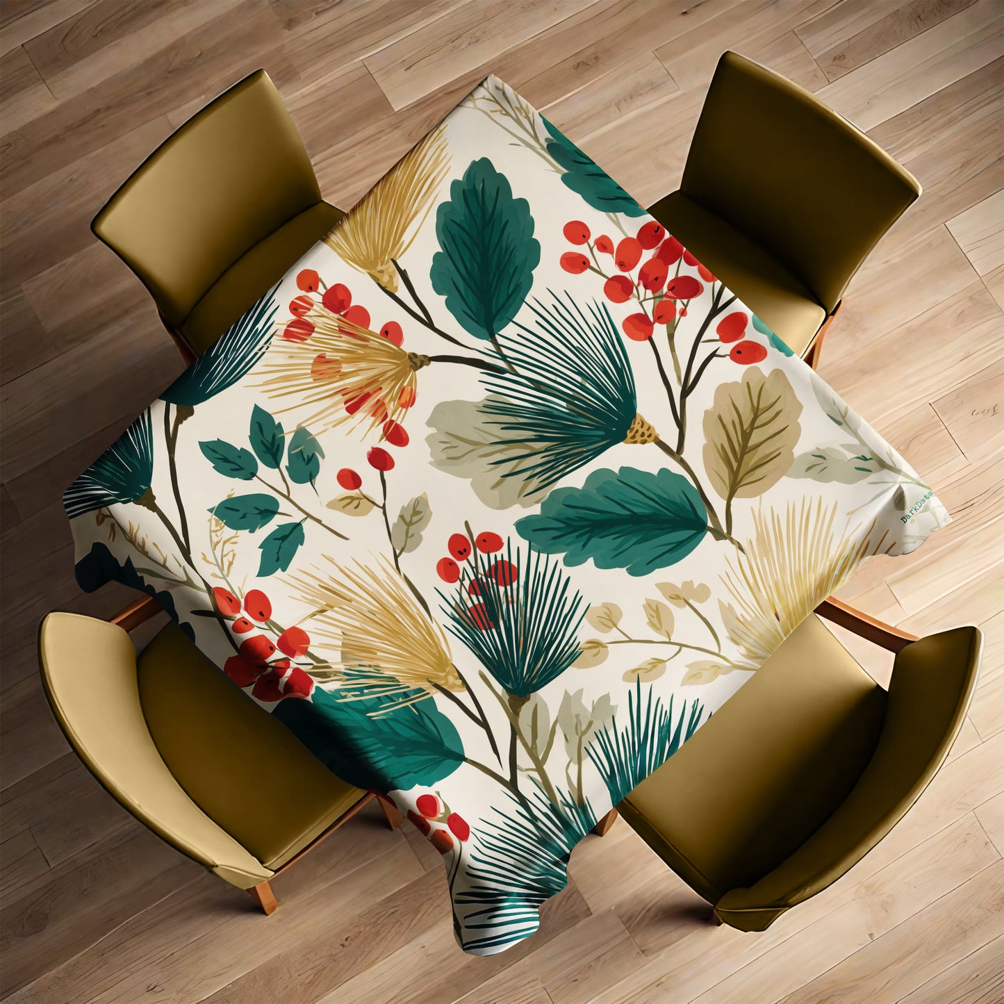 Evergreen Blush Square Tablecloth by Wikus Schalkwyk