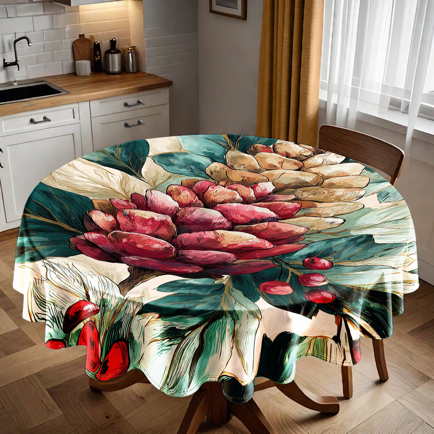 Evergreen Enchantment Round Tablecloth by Wikus Schalkwyk