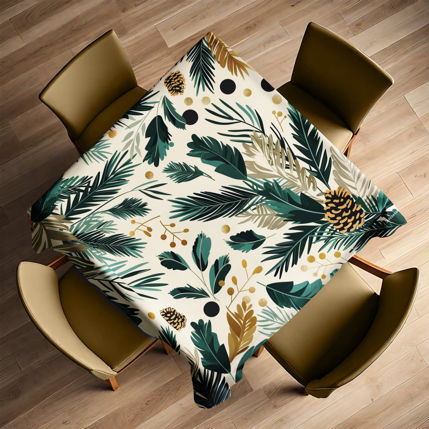 Evergreen Whispers Square Tablecloth by Wikus Schalkwyk
