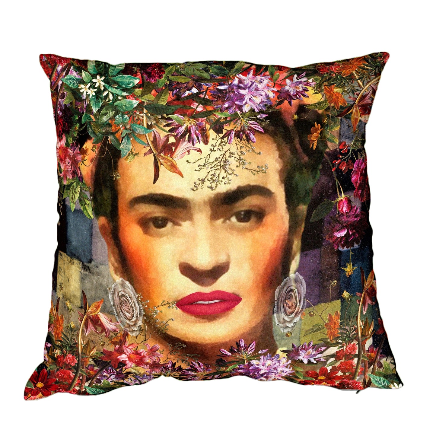 Frida Kahlo Floral Frame Luxury Scatter By Mark Van Vuuren