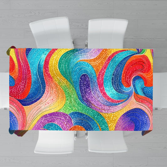 Fable Colours in Fluid Rectangle Tablecloth