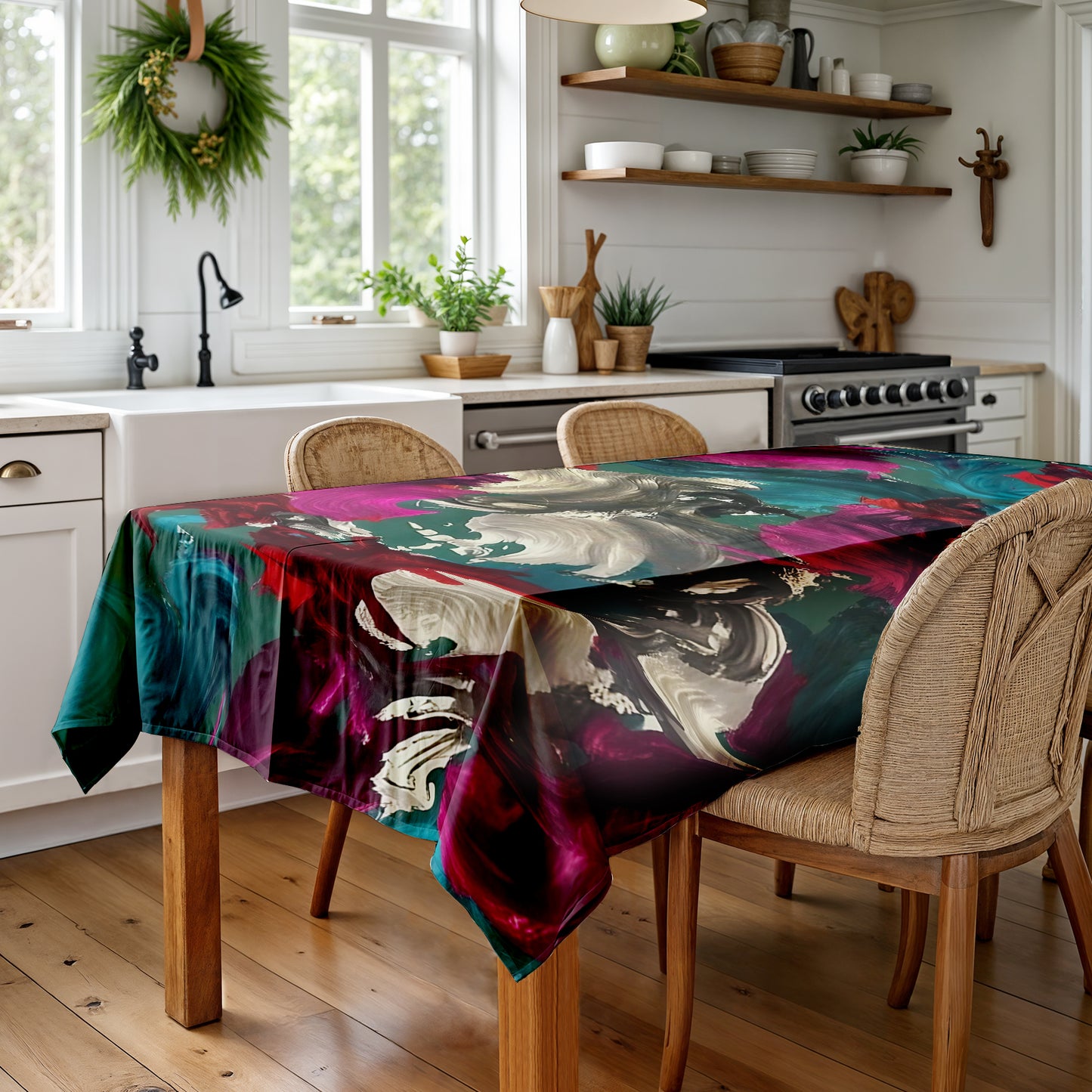 Fading Brush Rectangle Tablecloth