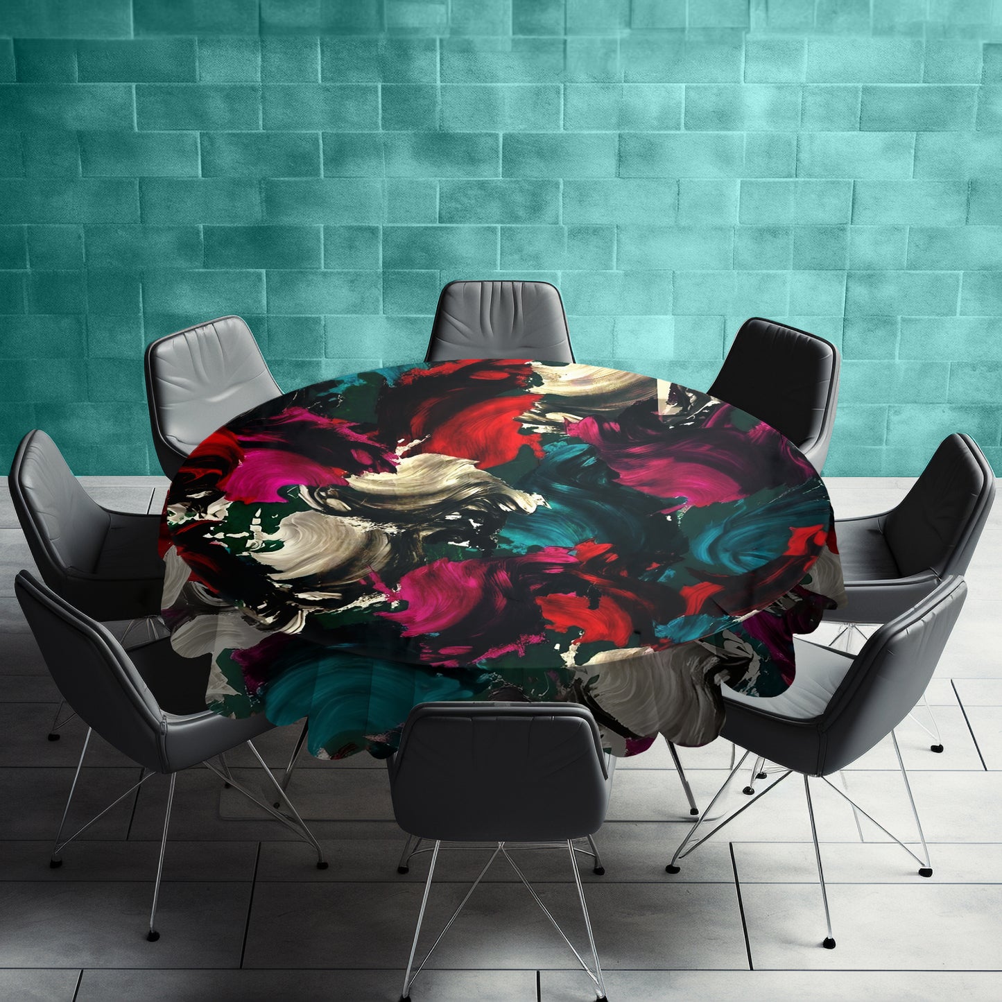 Fading Brush Round Tablecloth