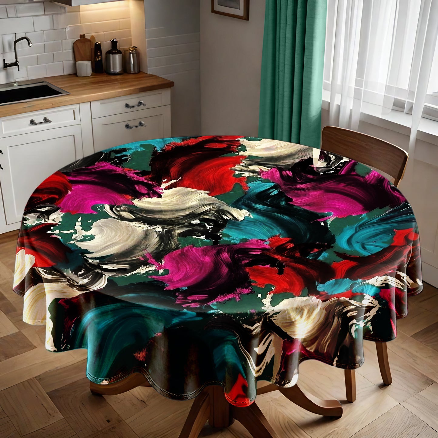 Fading Brush Round Tablecloth