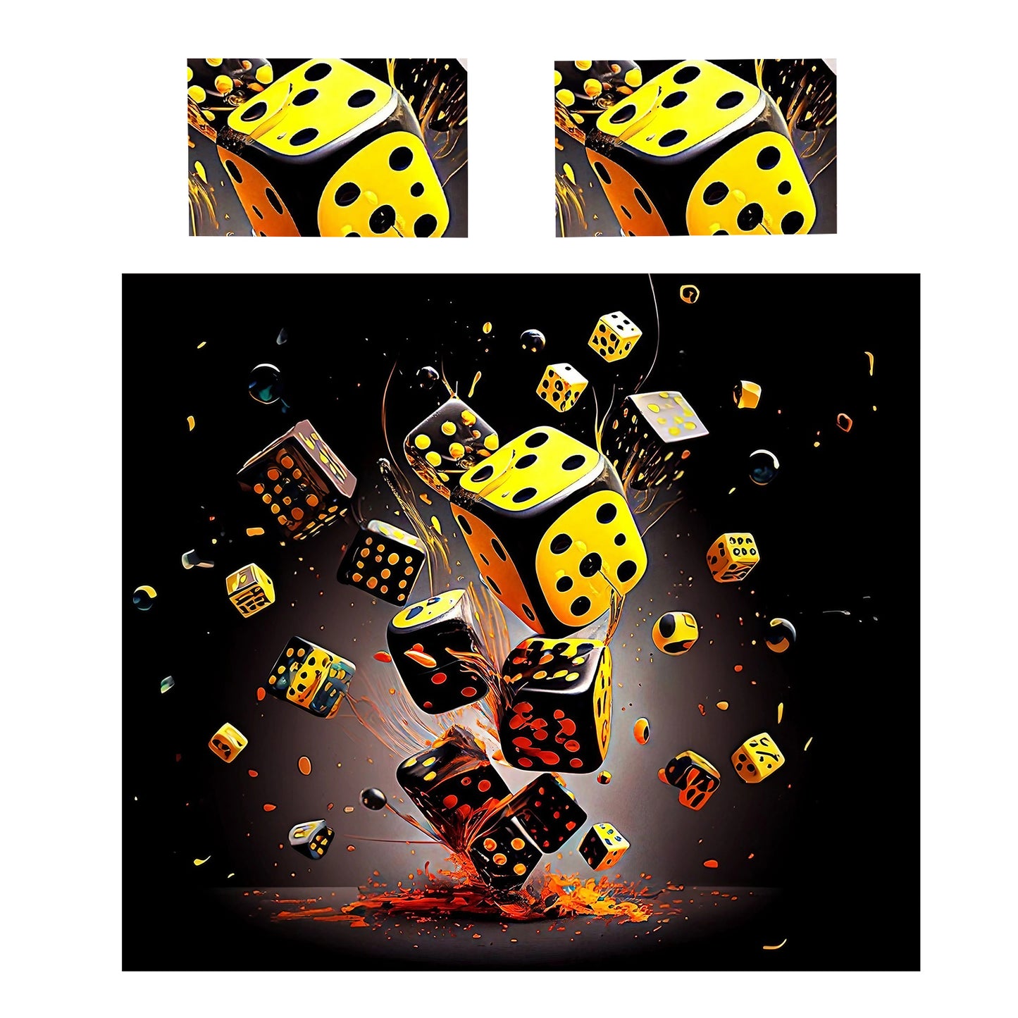 Falling Dice Duvet Cover Set