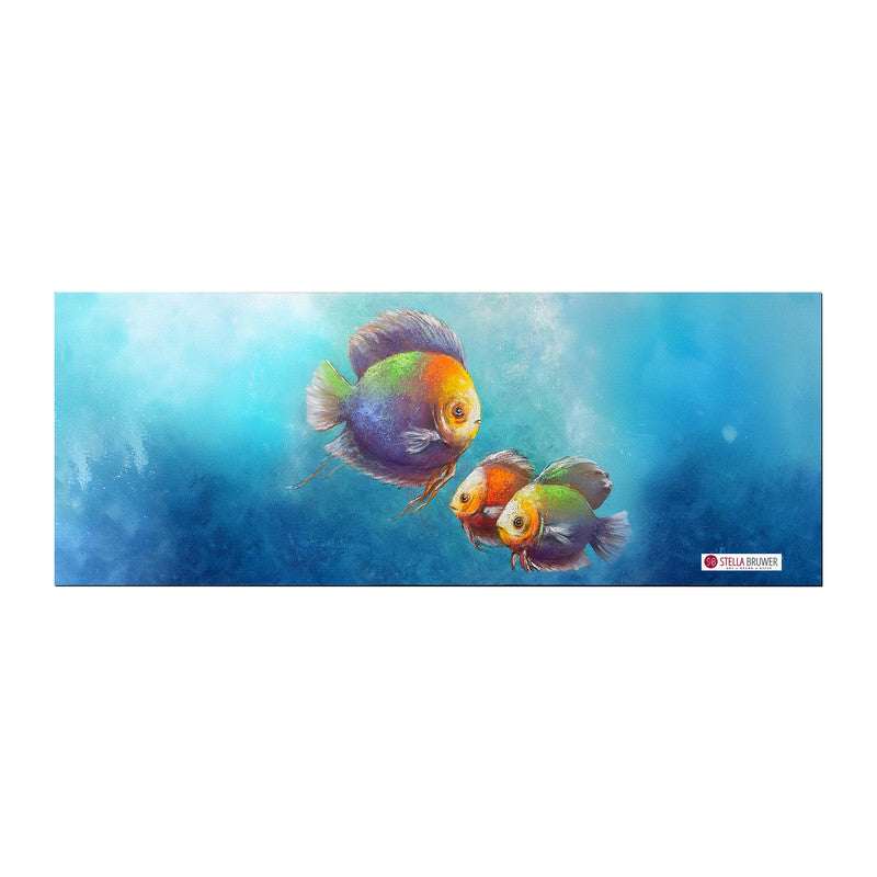 Family Of Fish Desk Pad by Stella Bruwer