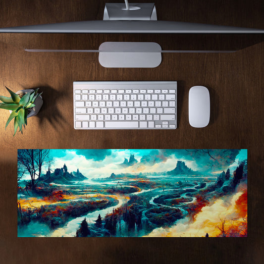 Fantasy Floating Landscape Large Desk Pad