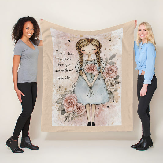 Fear no Evil Light Weight Fleece Blanket