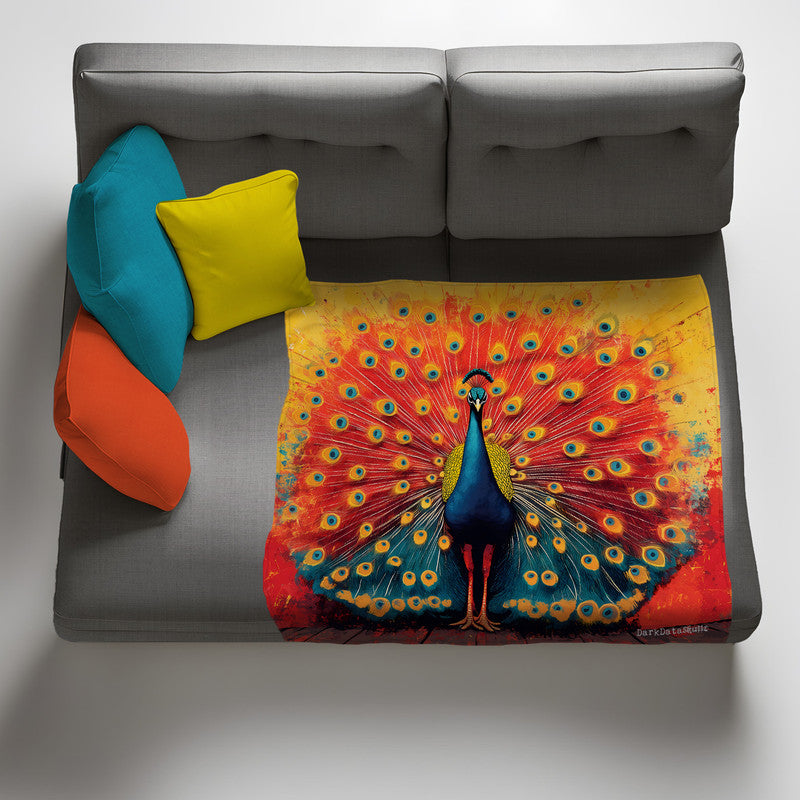 Feather Firestorm Light Weight Fleece Blanket by Wikus Schalkwyk