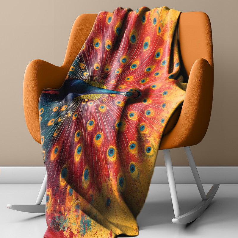 Feather Firestorm Light Weight Fleece Blanket by Wikus Schalkwyk
