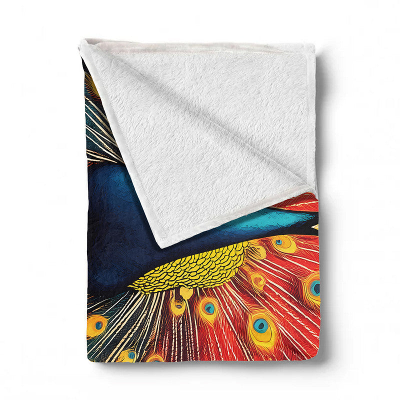 Feather Firestorm Light Weight Fleece Blanket by Wikus Schalkwyk