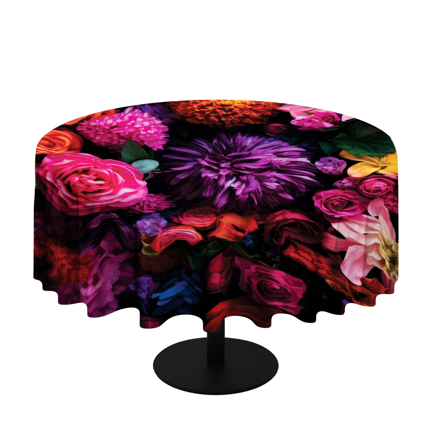 Festival Of Flowers Round Tablecloth
