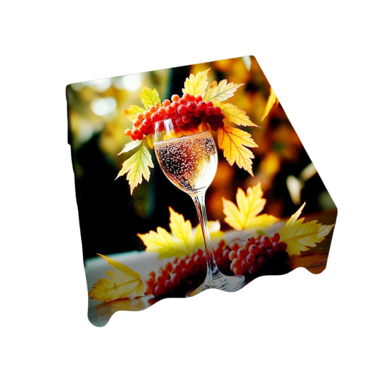 Festive Wine Square Tablecloth