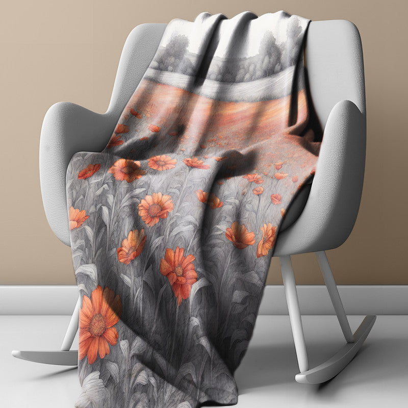 Fiery Blossoms Light Weight Fleece by Nathan Pieterse