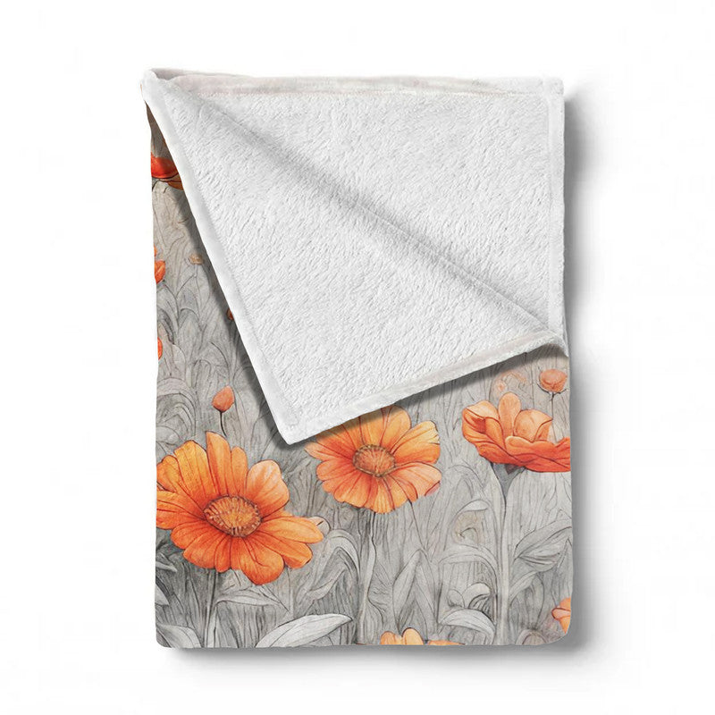 Fiery Blossoms Light Weight Fleece Blanket by Nathan Pieterse
