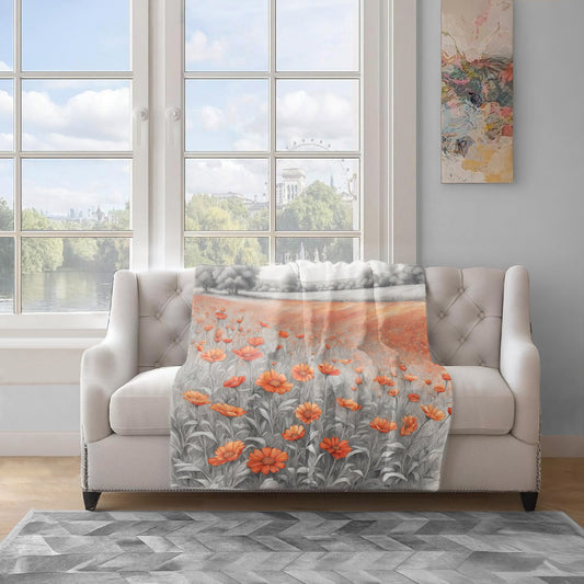 Fiery Blossoms Light Weight Fleece Blanket by Nathan Pieterse