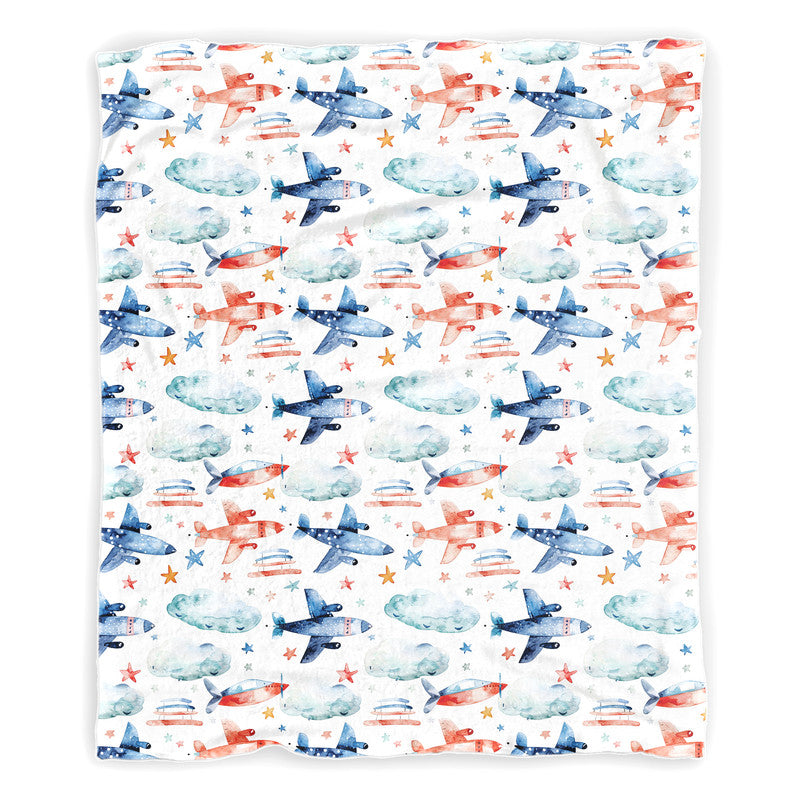 Fighter Plains Minky Blanket