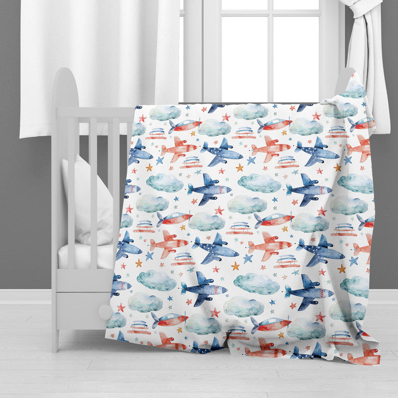 Fighter Plains Minky Blanket