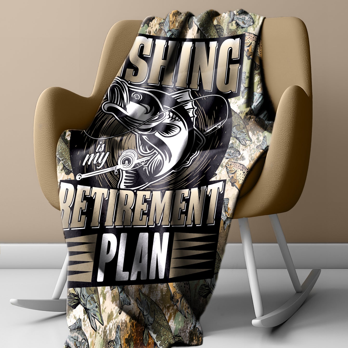 Fishing Retirement Plan Light Weight Fleece Blanket