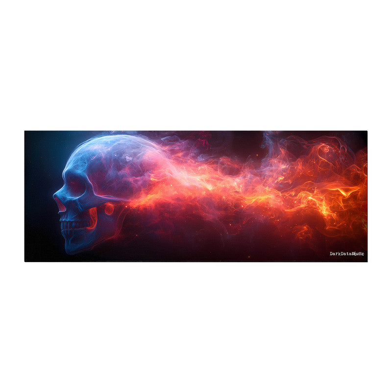 Flame of Bone Skull Large Desk Pad by Wikus Schalkwyk