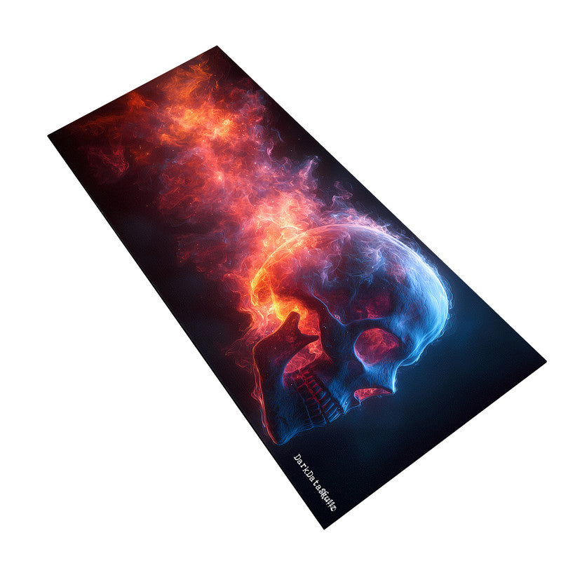 Flaming Ghost Skull Large Desk Pad by Wikus Schalkwyk