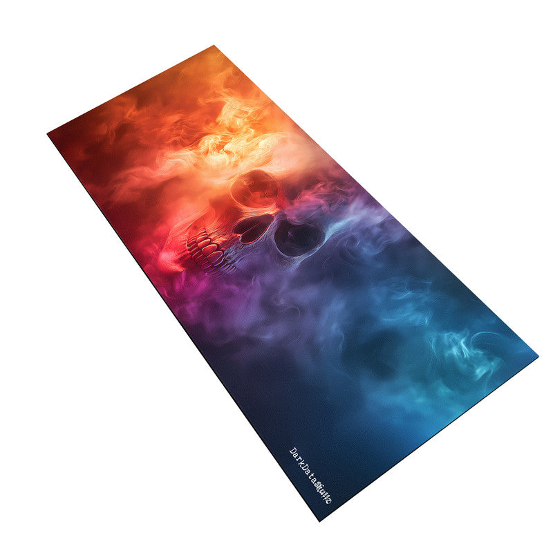 Flaming Soul Rooted Skull Large Desk Pad by Wikus Schalkwyk