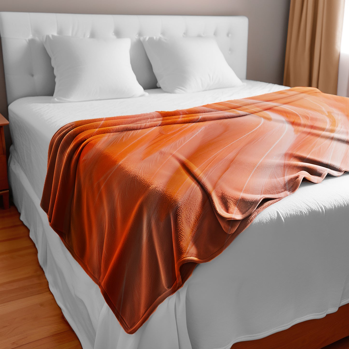 Flamingo Feathers Light Bed Throw