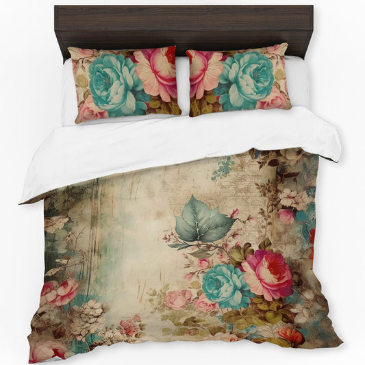 Floral Pastel Memoirs Duvet Cover Set