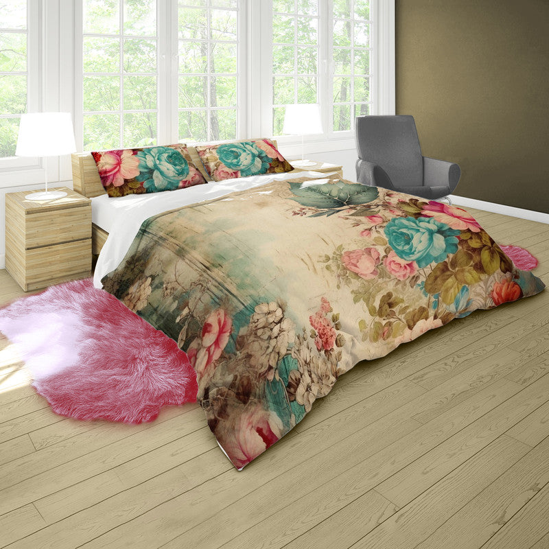 Floral Pastel Memoirs Duvet Cover Set