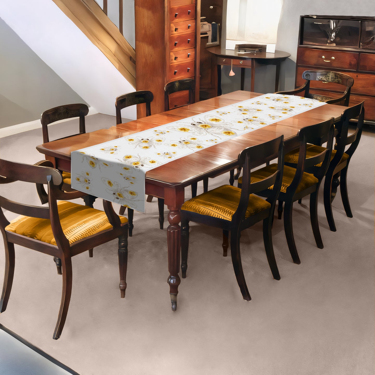 Floral Bee Table Runner by Mark van Vuuren