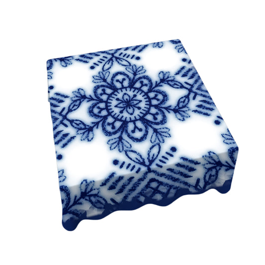 Floral Delft Square Tablecloth